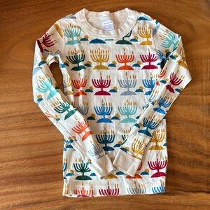 Hanna Andersson Colorful Menorah Long Sleeve Tee